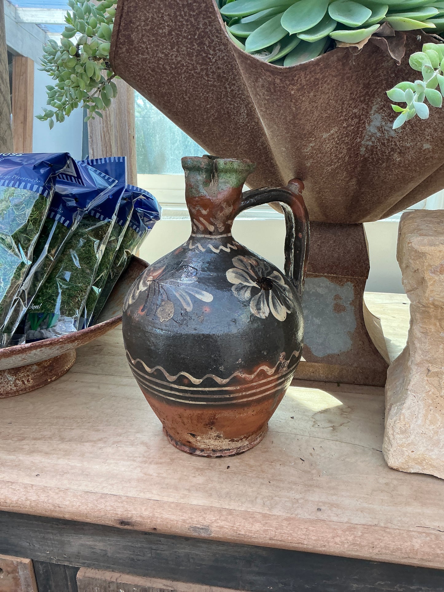 Earthenware Vintage Olive Oil jar-RTA0319250180