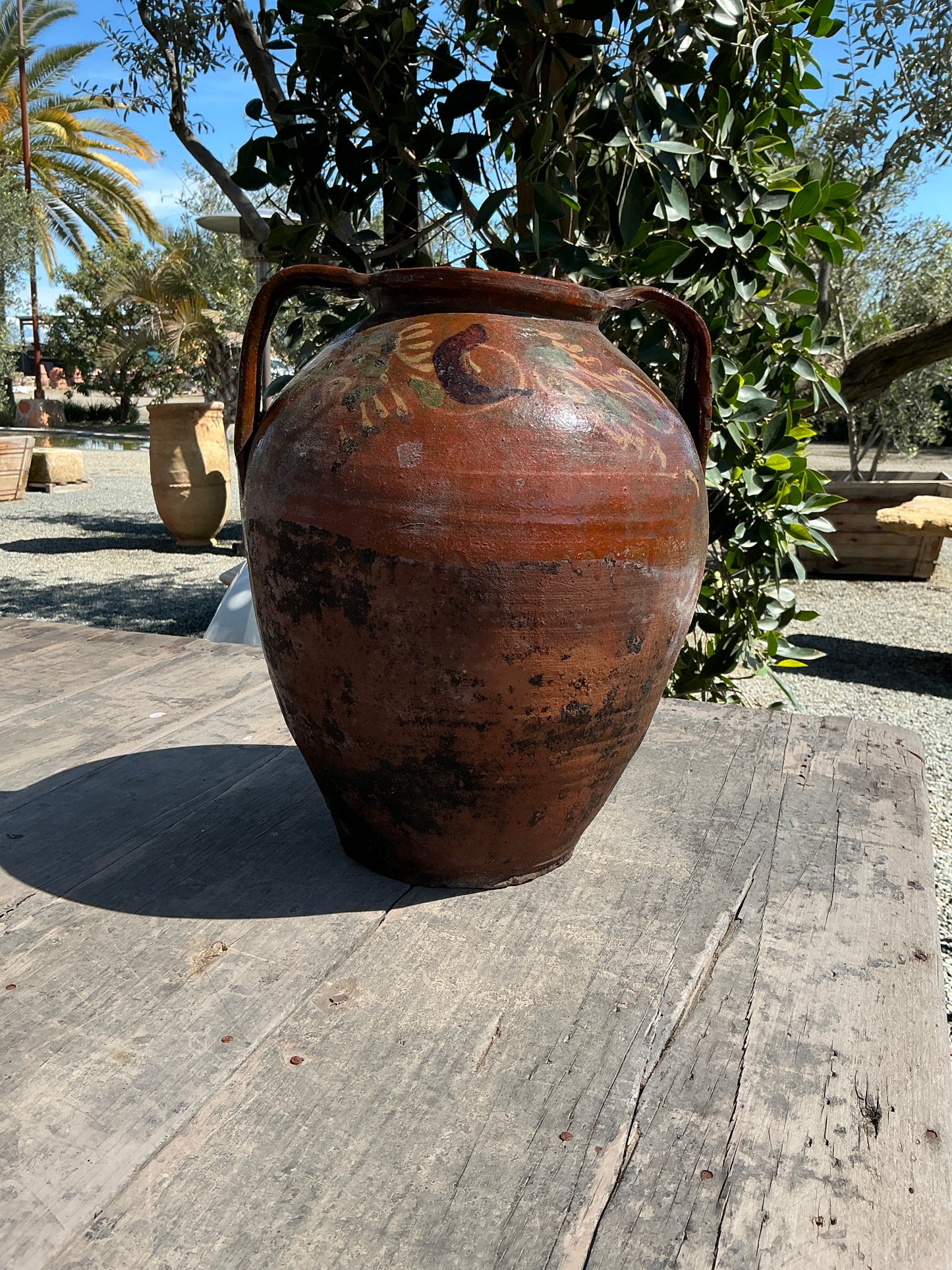 Vintage Earthenware Pottery Pot with two Handles-RTA0319250258