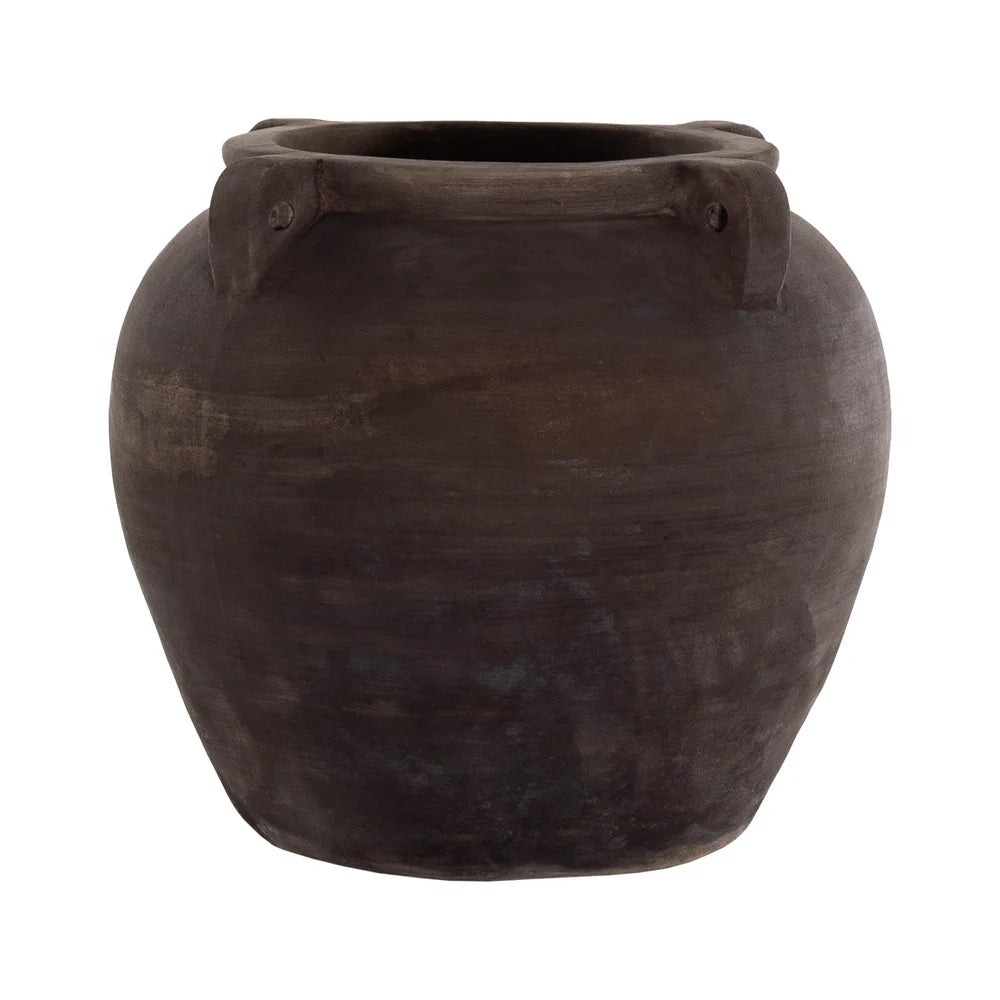 4 Handle Cache Pot Medium 16"h x 18"w - Sepia A031126085